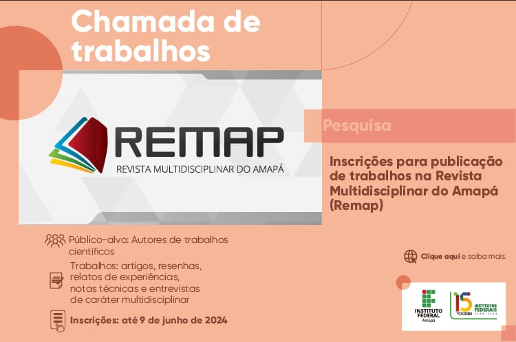Remap recebe inscrição de trabalhos